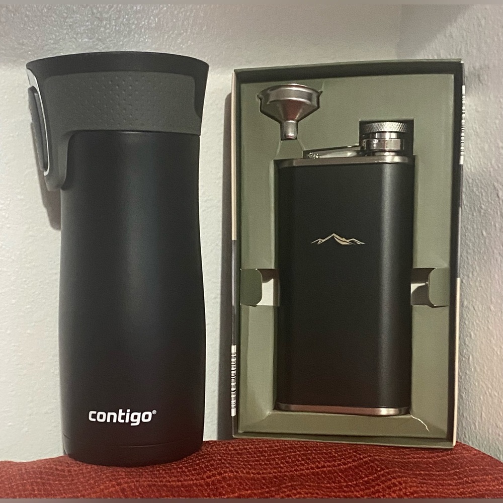NWT…CONTIGO BLACK TUMBLR AND ADVENTURIDGE FLASK SET - Picture 10 of 16